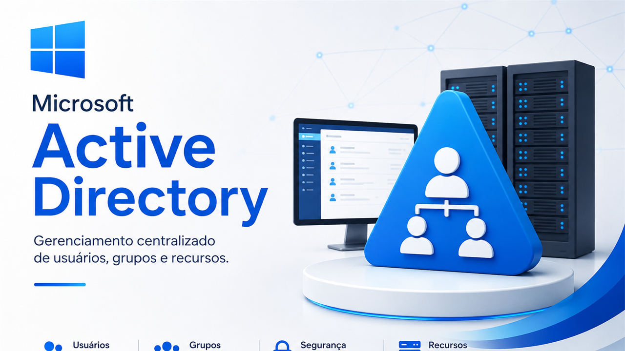 Servidor Windows com Active Directory e serviços corporativos