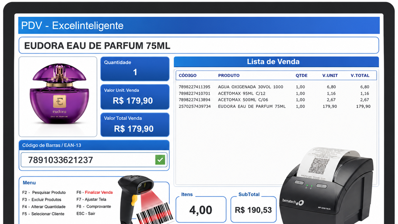 Sistema PDV para vendas com opção de NFC-e ou sem NFC-e