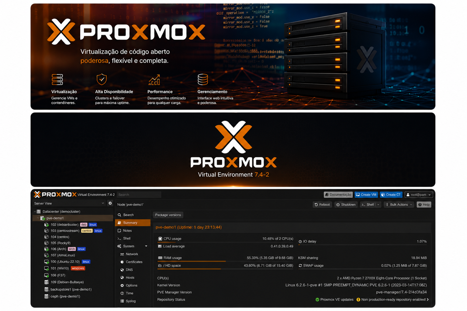 Visão adicional da migração VMware para Proxmox